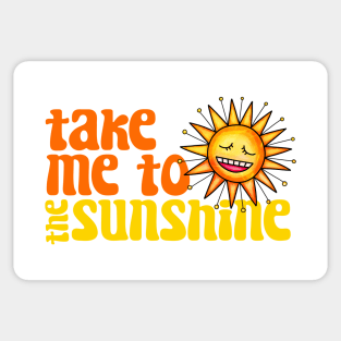 Take Me To The Sunshine - Retro Beach Vacation Sticker